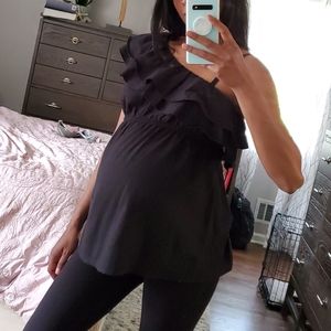 Cold shoulder maternity top